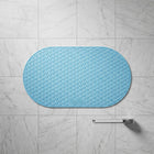 Mata do wanny antypoślizgowa miękka PVC niebieska 68x38cm do kąpieli owalna podkładka łazienkowa, wkładka