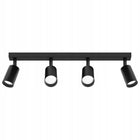 Lampa Sufitowa Żyrandol Plafon Tuby Metal SPOT LED 4xGU10 oprawa oświetleniowa do salonu kuchni korytarza, czarna