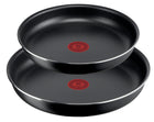 Patelnie Tefal ingenio extra czarna non-stick 24/28 cm zestaw 3 el do smażenia, odpinany uchwyt, do piekarnika i