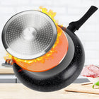 Patelnia GRANITOWA do smażenia duszenia VILDE SIMPLE 26 cm na gaz indukcje do kuchni ceramicznej i elektrycznej, można