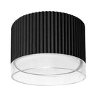 Oprawa Halogenowa GX53 Lampa Sufitowa TUBA LED Natynkowa Ryflowana czarny plafon punktowy okrągły do wnętrz