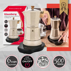 Kawiarka elektryczna Klausberg KB-7999 Moka 6 espresso 500W on/off Beżowa 300 ml 500 w beżowy aluminium, tworzywo