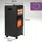 PIECYK GAZOWY na butle GRZEJNIK SKŁADANY 5,4kW + FARELKA ELEKTRYCZNY 2w1 420 mm 730 mm grzewcza czarny