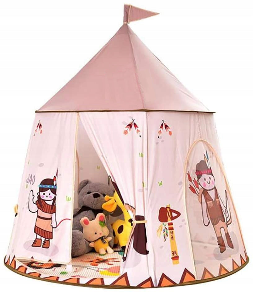 Namiot dla Dzieci do Domu Pokoju Domek Pałac Zamek Wigwam indiański tipi iglo 116x123 cm, od 3 lat, pokrowiec baza do