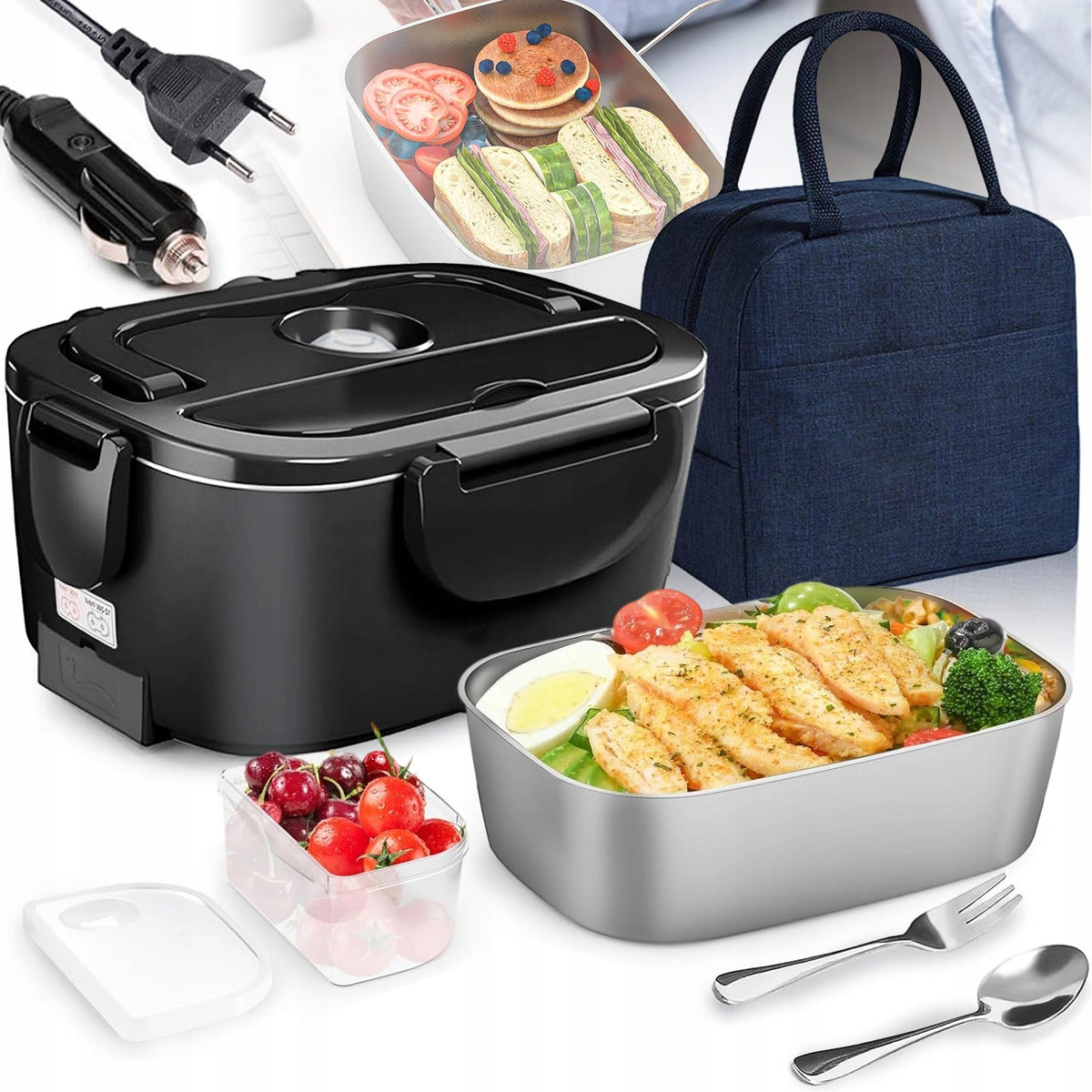 Przenośny Lunchbox Podgrzewający, Szybkie Nagrzewanie, Łatwy do Czyszczenia podgrzewacz do posiłków, pojemnik na