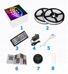 Taśma LED 30m RGB 5050 Bluetooth Pilot Aplikacja Zestaw Ledy SMD 12V muzyka pasek świetlny, oświetlenie dekoracyjne