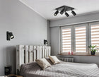 Lampa Sufitowa Żyrandol Plafon Tuby Metal SPOT AG4 LED GU10 czarna oprawa oświetleniowa czteropunktowa do wnętrz