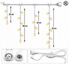 SOPLE 500LED KURTYNA LAMPKI ZEWNĘTRZNE IP44 BIAŁY CIEPŁY + ZIMNY FLASH 25M kurtyna świetlna 2500 cm
