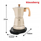 Kawiarka elektryczna Klausberg KB-7999 Moka 6 espresso 500W on/off Beżowa 300 ml 500 w beżowy aluminium, tworzywo