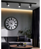 Zestaw Szynoprzewód Szyna 4m + 8x Lampa GU10 LED system sufitowy czarny, 8 punktów świetlnych, oprawy do wnętrz, maks