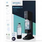Saturator spinel soda BubbleON do gazowania wody - 4 butelki + 6x napoje urządzenie do napojów z bąbelkami, czarne