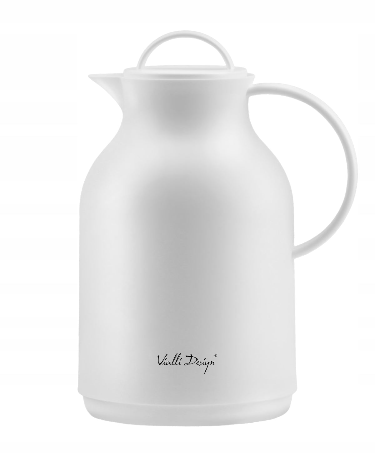 Termos z wkladem szklanym Biały, ciepło/zimno Amo Vialli Design 1000 ml pojemnik termiczny do kawy, herbaty i innych