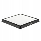 Panel Plafon Sufitowy LED Natynkowy Kwadrat 24W 2160lm Nie Mruga CCD Czarny lampa do salonu kuchni, oprawa 28 cm z