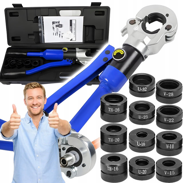 Praska zaciskarka hydrauliczna ręczna do RUR PEX 12T matryce pert u 16 - 32