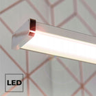 Lampa łazienkowa LL WALL LAMP LED kinkiet nad lustro 15W 80cm NW oprawa ścienna przy umywalce, srebrna, z tworzywa