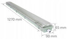 4x oprawa hermetyczna + świetlówka LED 120cm 4500K lampa sufitowa do garażu warsztatowa, trzonek G13, 800 lm, 144 w