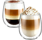 6x SZKLANKI TERMICZNE DO KAWY LATTE ESPRESSO 120ml ATESTOWANE podwójna ścianka, szklane, na herbatę, bezbarwne