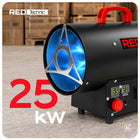 NAGRZEWNICA GAZOWA DMUCHAWA TERMOSTAT LCD DUŻA MOC 25 KW + WĄŻ REDUKTOR grzewcza
