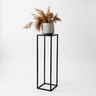 Kwietnik metalowy stojący stojak na kwiaty czarny 80cm loft produkt polski podstawa pod donicę, dekoracja wnętrza