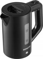 Czajnik turystyczny elektryczny bezprzewodowy 0,5l sencor 1100W + DWA kubki 0.5 l 1100 w czarny tworzywo sztuczne