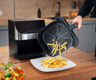 Frytkownica beztłuszczowa frytownica airfryer duża 12 programów 6l wizjer czarny