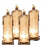 4 X ŚWIECZKA LED 6CM X15CM ELEKTRYCZNA WKŁAD DO ZNICZY ŚWIECA NA BATERIE AA lampka nagrobna, cmentarna, ponad 75 h