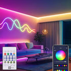 Taśma LED RGB 5m Wodoodporna Pilot Aplikacja IP65 5V USB Neon Elastyczny oświetlenie dekoracyjne wielokolorowe do