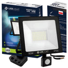 Halogen LED z czujnikiem ruchu 50W lampa Reflektor Naświetlacz zewnętrzny do ogrodu, podjazdu i elewacji, 5000 lm, 6500