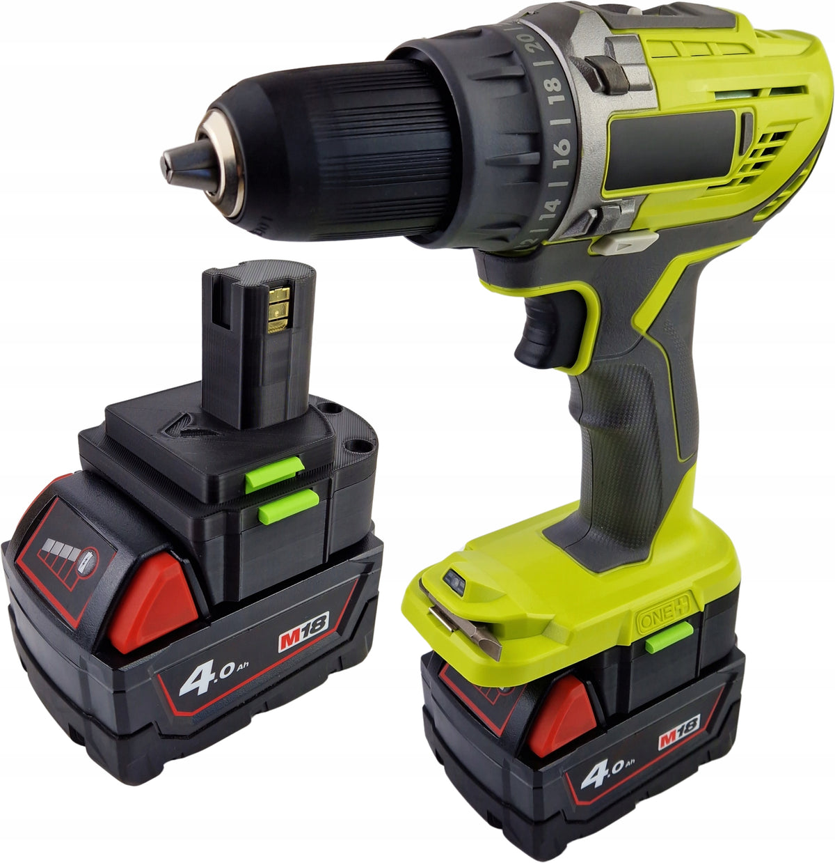 Adapter Baterii Milwaukee M18 Do Narzędzi RYOBI ONE Akumulator Przejściówka konwerter zasilania, złącze energetyczne