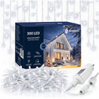 SOPLE 300LED LAMPKI ZEWNĘTRZNE BIAŁE ZIMNE FLASH KURTYNA IP44 ŚWIĄTECZNE kurtyna świetlna 10,5 cm