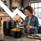 Frytkownica beztłuszczowa AIR fryer 3,2l piekarnik 1200W 10 trybów airfryer 1200 w czarny