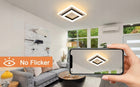 Lampa Sufitowa Plafon LED Kwadratowy Czarny Nowoczesny 24W 3000K 2350lm do pokoju, ciepła barwa światła, zintegrowane