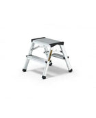 Drabest Drabina aluminiowa dwustronna 2x2 stopnie 125kg comfort podest schodki domowe do prac na wysokości, wysokość