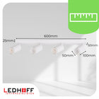 Lampa sufitowa LED biała Oprawa żarówki 4x GU10 SPOT Kinkiet do pokoju aluminiowy reflektor ścienny do salonu, 35 W na