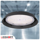 Lampa przemysłowa LED UFO do magazynu Hali 150W 22500lm hermetyczna HighBay oprawa fabryczna do warsztatu, czarna