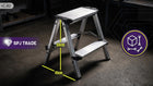 Drabina domowa stołek 2x2 stopnie Aluminiowa dwustronna 150 kg podest 54 cm schodki do prac domowych, wysokość robocza