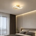 Nowoczesna Złota Lampa Sufitowa LED Żyrandol do Salonu 22W 4500K oprawa wisząca aluminiowa neutralne światło 25 cm