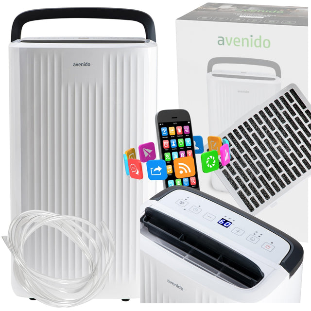 Osuszacz powietrza automatyczny 10L/24h wifi 25m2 pochłaniacz wilgoci timer 280 w