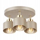 Lampa sufitowa żyrandol Plafon wisząca LED 3x E27 Beżowa ZŁOTA LOFT GOLD metalowa oprawa oświetleniowa 3-punktowa, do