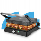 Grill elektryczny opiekacz toster do kanapek panini rozkładany mocny 2200W nominalna czarny