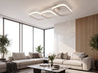 Lampa sufitowa LED wisząca plafon żyrandol 33W 4500K Nowoczesna biała oprawa oświetleniowa, 3 punkty światła