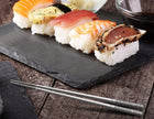 Pałeczki premium stal nierdzewna 5 par srebrne do sushi, kuchni azjatyckiej, wielorazowe metalowe sztućce, 23,5 cm
