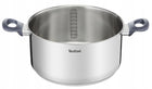 Zestaw garnków i patelni pokrywki TEFAL Daily Cook stal indukcja 10 el. srebrny stal nierdzewna