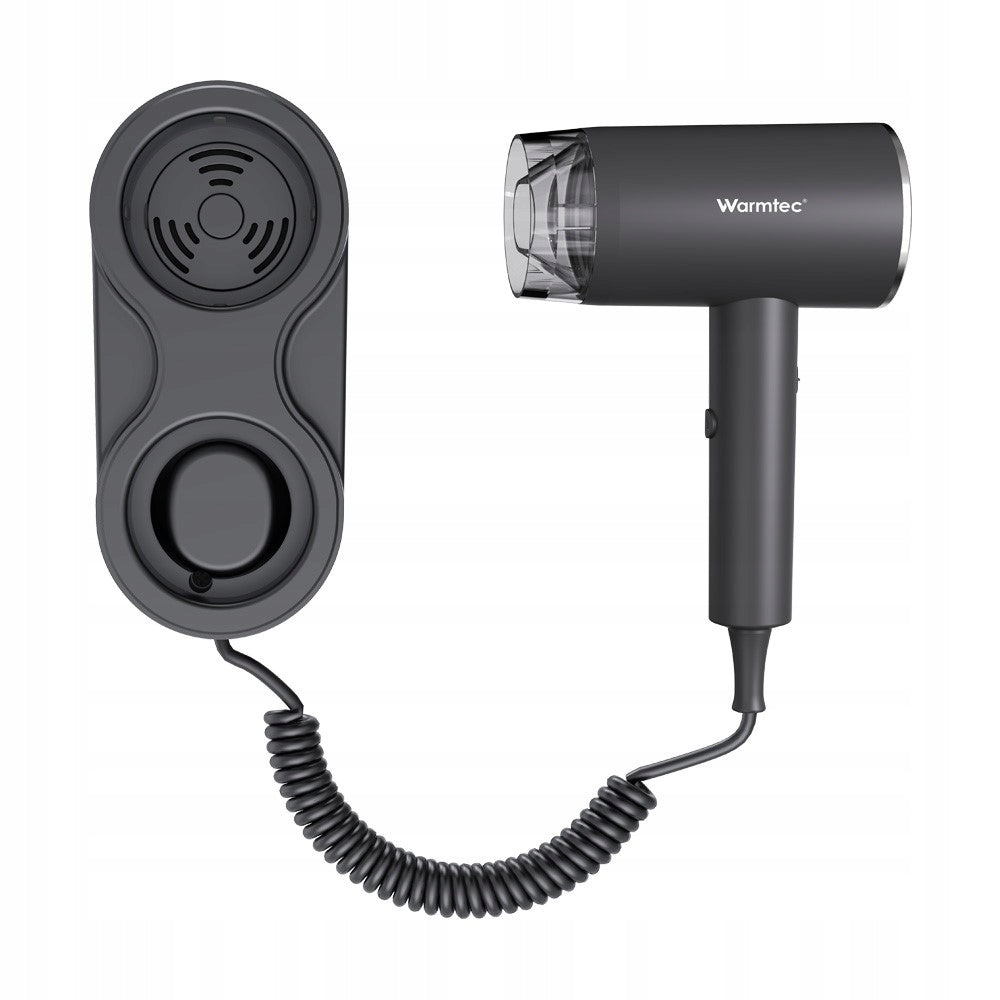 Suszarka do włosów hotelowa mocna koncentrator uchwyt 1600W RS160 Warmtec 1600 w czarny
