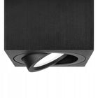 Oprawa Halogenowa Sufitowa Lampa Natynkowa GU10 Tuba LED czarna kwadratowa oczko punktowe aluminiowe zasilane sieciowo