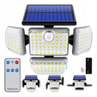 LAMPA ULICZNA SOLARNA HALOGEN LED 400W + PILOT CZUJNIK RUCHU ZMIERZCHU naświetlacz do ogrodu, posesji i podjazdu