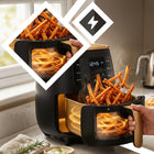 Frytkownica beztłuszczowa 2400W mocna AIR fryer 6l airfryer piekarnik 2400 w czarny