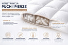 Kołdra puchowa 160x200 3 kg PUCH I PIERZE RÓŻOWA lub KREMOWA całoroczna, bawełniane poszycie, do sypialni