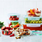 9X szklane pojemniki na żywność 9szt Pojemnik Lunchbox do lodówki mikrofali do mrożenia, mycia w zmywarce, na ciasto