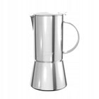 Kawiarka zaparzacz do kawy espresso Działa na Indukcja Gaz Stalowa 500ml moka pot, 10 filiżanek, srebrna, można myć w